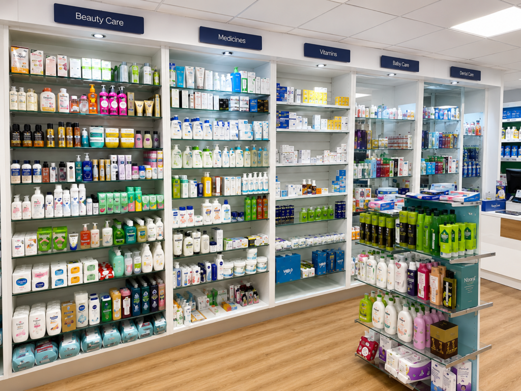 Pharmacist serving a customer